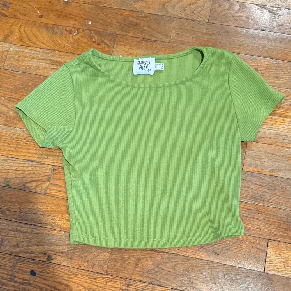 Princess Polly Green Crop Top